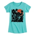 thumbnail image 1 of Marvel Black Panther - Linocut Style Print - Girls Fitted Short Sleeve Tee, 1 of 5