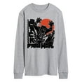 thumbnail image 1 of Marvel Black Panther - Linocut Style Print - Men's Long Sleeve Graphic T-Shirt, 1 of 5