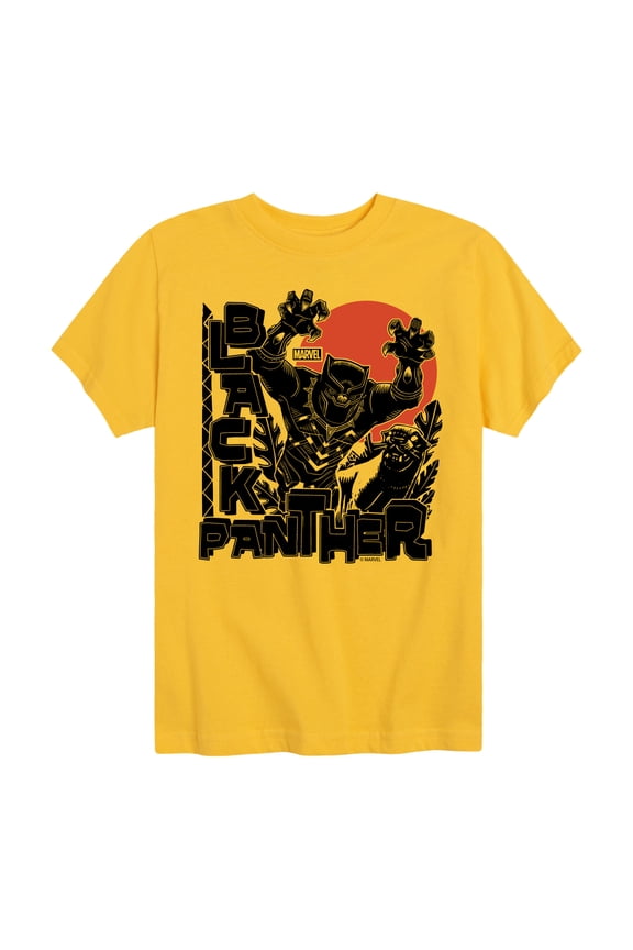 Black Panther - Linocut Style Print - Toddler And Youth Short Sleeve Tee