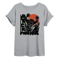 thumbnail image 1 of Marvel Black Panther - Linocut Style Print - Women's Oversized Graphic T-Shirt, 1 of 5