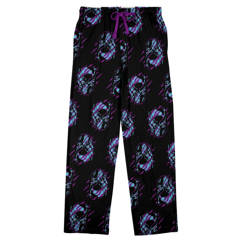 Marvel Black Panther Mask Claws AOP Men s Sleep Pajama Pants XXL Walmart