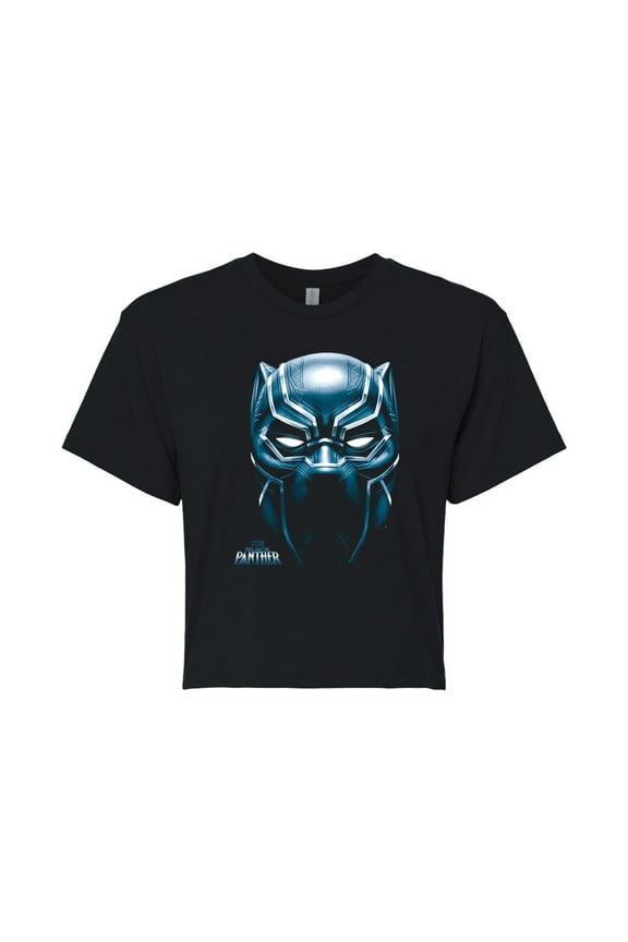 Black Panther - Mask Oversized - Juniors Cropped Tee
