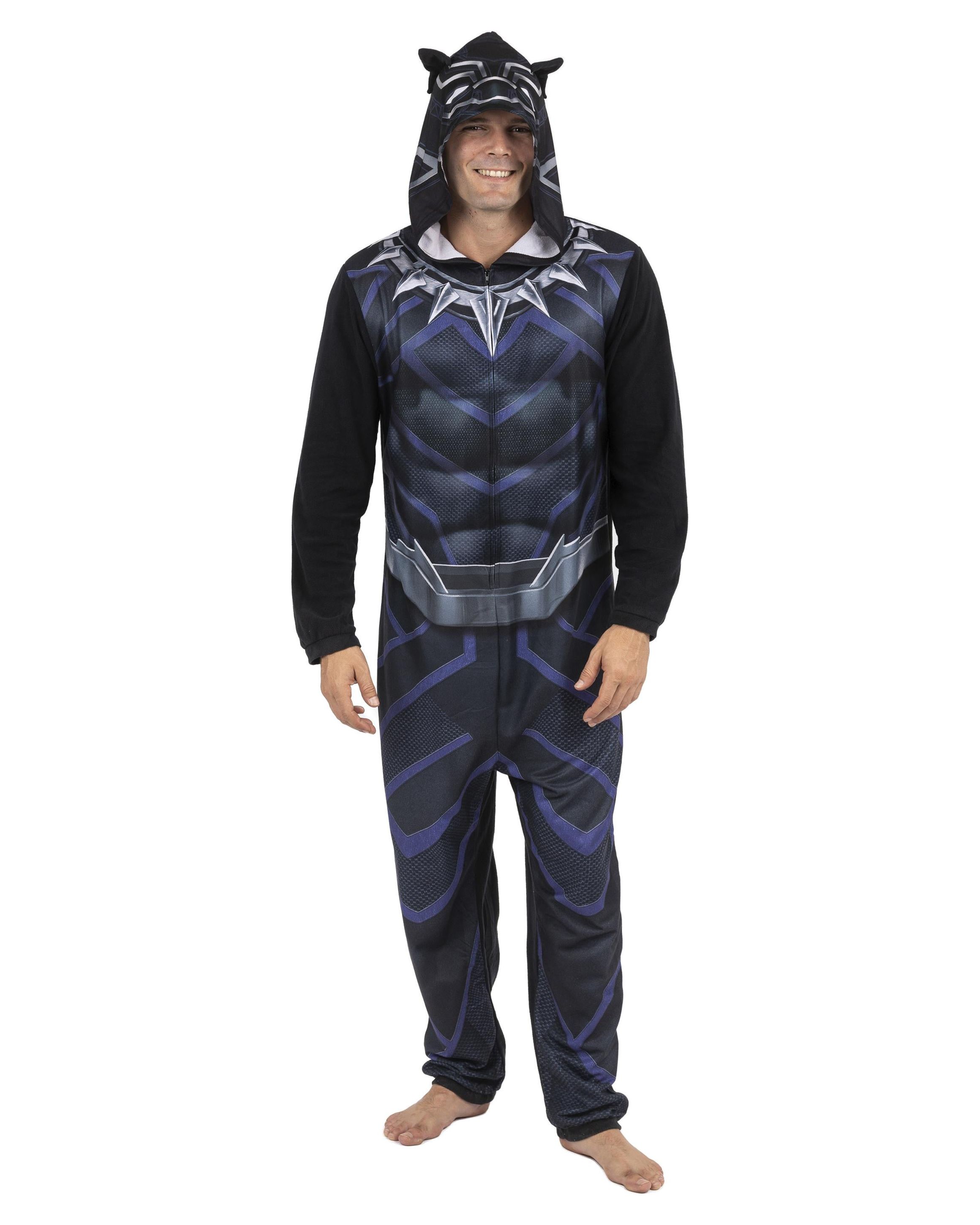 Marvel Pigiama Bambino Black Panther, Morbido E Comodo, A Maniche Lunghe, Con Pantaloni Elasticizzati, Ideale Per Dormire E Giocare, Taglie 4-10 Anni