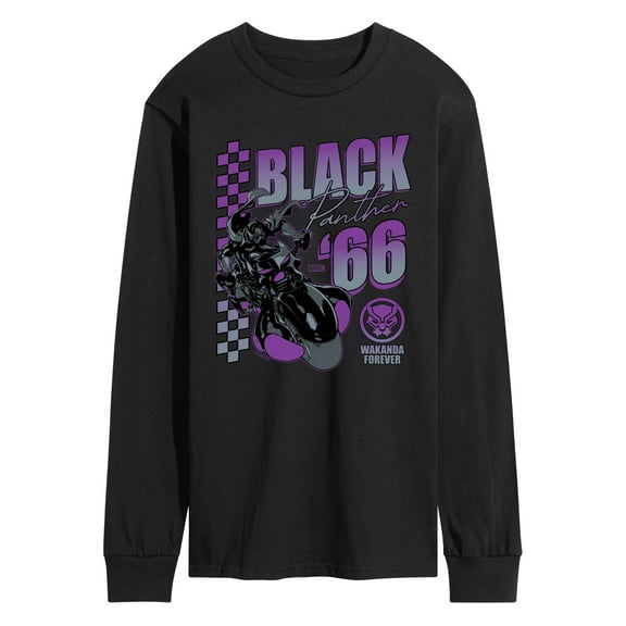 Marvel Black Panther - Motorcycle Racing - Men's Long Sleeve Graphic T-Shirt