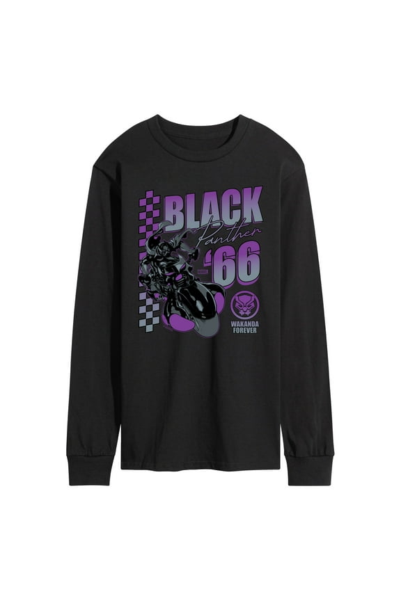 Black Panther - Motorcycle Racing - Men's Long Sleeve Graphic T-Shirt