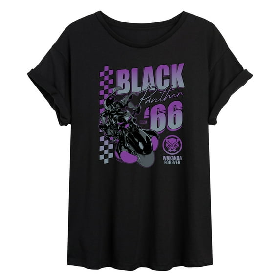 Marvel Black Panther - Motorcycle Racing - Women's Oversized Graphic T-Shirt