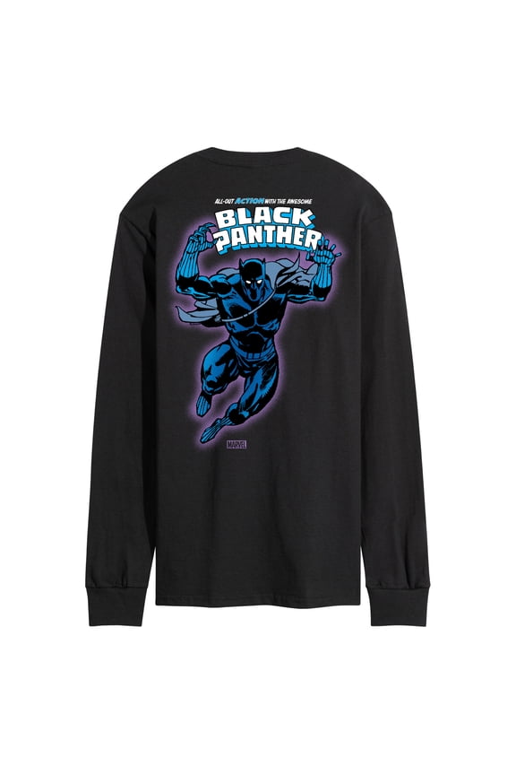 Black Panther - Oversized Comic Book - Men's Long Sleeve Graphic T-Shirt