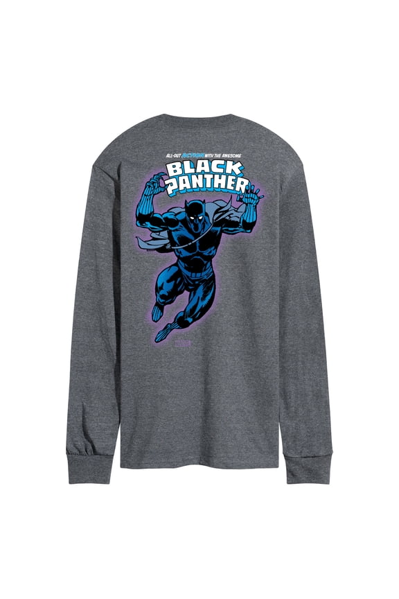 Black Panther - Oversized Comic Book - Men's Long Sleeve Graphic T-Shirt