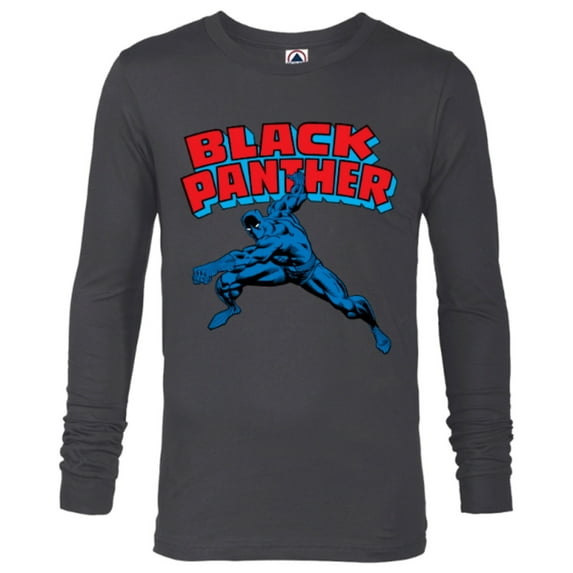 Marvel Black Panther Retro Comic Book - Long Sleeve T-Shirt for Men – Customized-Charcoal Heather