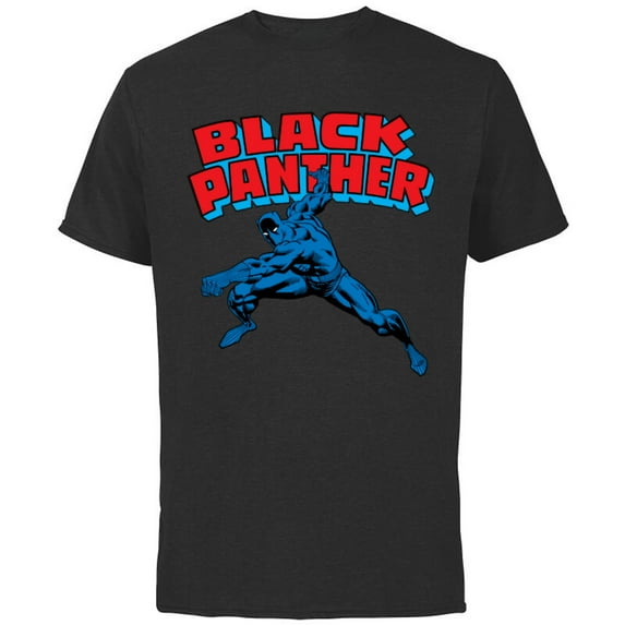 Marvel Black Panther Retro Comic Book - Short Sleeve Cotton T-Shirt for Adults - Customized-Black