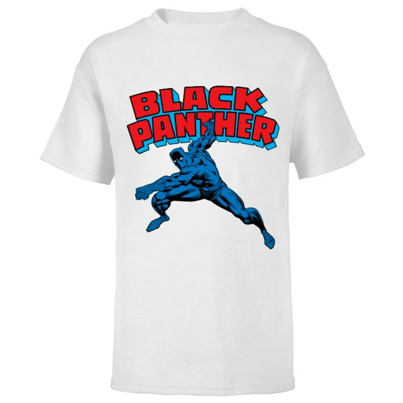 Marvel Black Panther Retro Comic Book - Short Sleeve T-Shirt for Kids – Customized-White