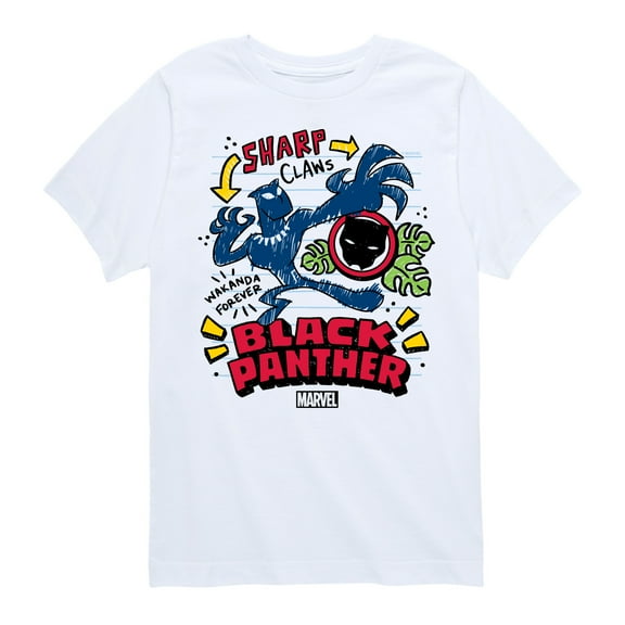 Marvel Black Panther - Scribble - Toddler And Youth Short Sleeve Tee