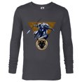 thumbnail image 1 of Marvel Black Panther Shuri with Cape and Spear Comic Art - Long Sleeve T-Shirt for Men - Customized-Charcoal Heather, 1 of 5