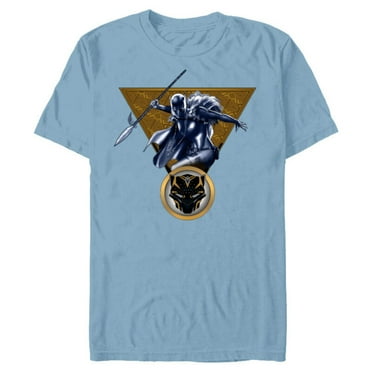 Marvel Black Panther Shuri with Cape and Spear Comic Art - Short Sleeve Blended T-Shirt for Adults - Customized-Ocean Blue