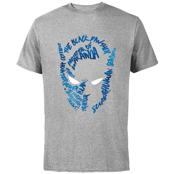 Marvel Black Panther Silhouette Mask- Short Sleeve Cotton T-Shirt for Adults - Customized-Athletic Heather