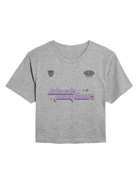 - Black Panther Sports Jersey Women's Cropped Graphic T-Shirt