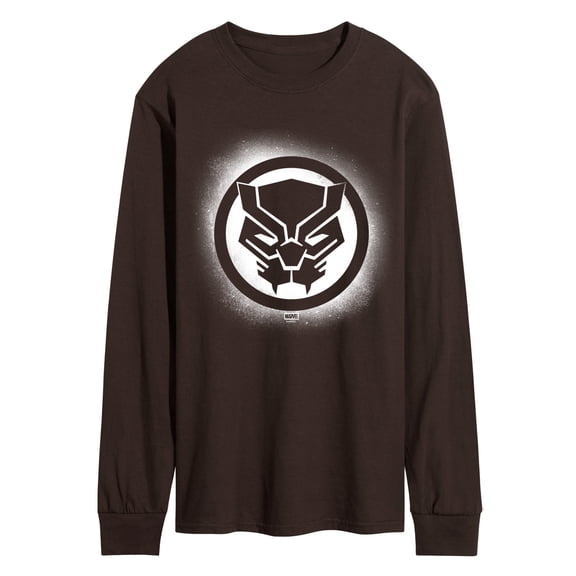 Marvel - Black Panther Spray Paint Logo - Men's Long Sleeve Graphic T-Shirt