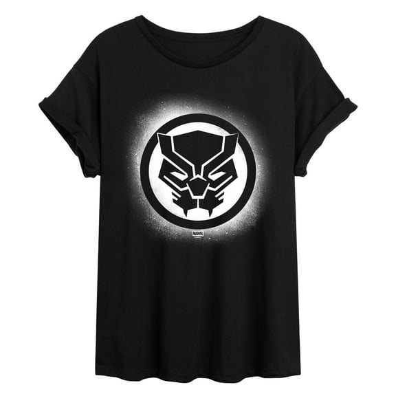 Marvel - Black Panther Spray Paint Logo - Womens Oversized Graphic T-Shirt