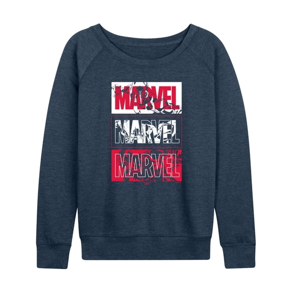 Marvel - Black Panther Stacked Logo - Women's French Terry Long Sleeve Pullover