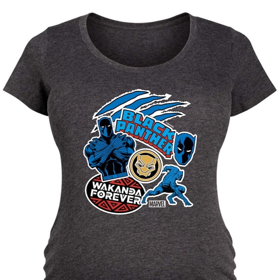 Marvel - Black Panther Sticker - Women's Maternity Scoop Neck Graphic T-Shirt