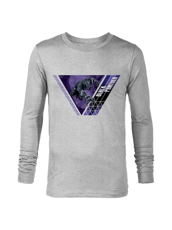 Black Panther Strikes Wakanda Triangle - Long Sleeve T-Shirt for Men - Customized-Athletic Heather
