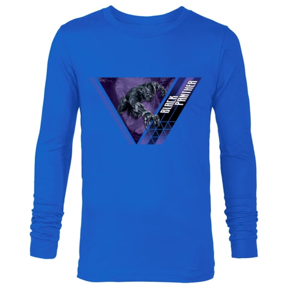 Marvel Black Panther Strikes Wakanda Triangle - Long Sleeve T-Shirt for Men - Customized-Navy