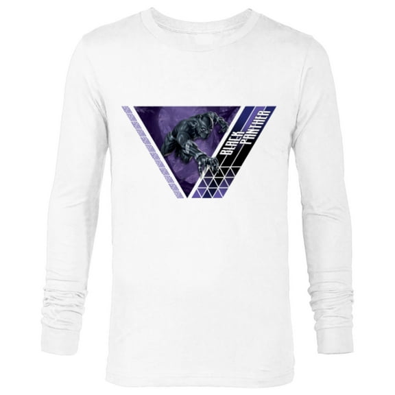 Marvel Black Panther Strikes Wakanda Triangle - Long Sleeve T-Shirt for Men - Customized-White