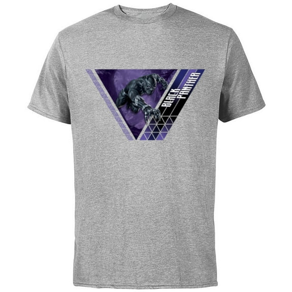 Marvel Black Panther Strikes Wakanda Triangle - Short Sleeve Cotton T-Shirt for Adults - Customized-Athletic Heather