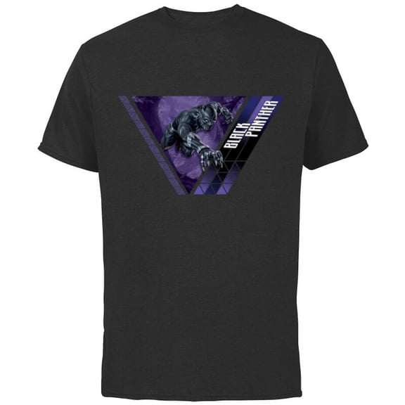 Marvel Black Panther Strikes Wakanda Triangle - Short Sleeve Cotton T-Shirt for Adults - Customized-Black