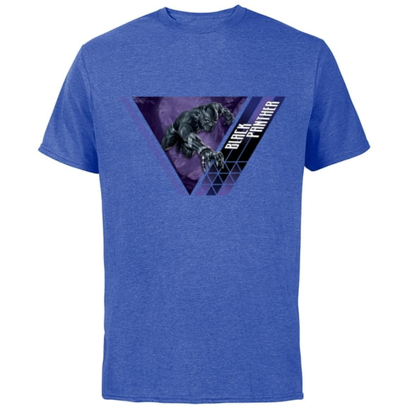 Marvel Black Panther Strikes Wakanda Triangle - Short Sleeve Cotton T-Shirt for Adults - Customized-Royal Heather