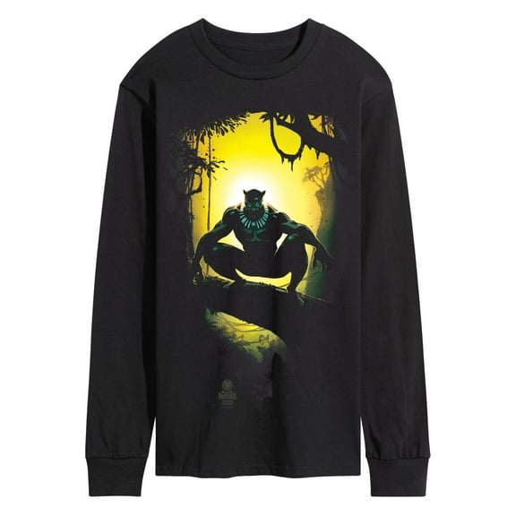 Marvel Black Panther - Sun Silhouette Scene - Men's Long Sleeve Graphic T-Shirt