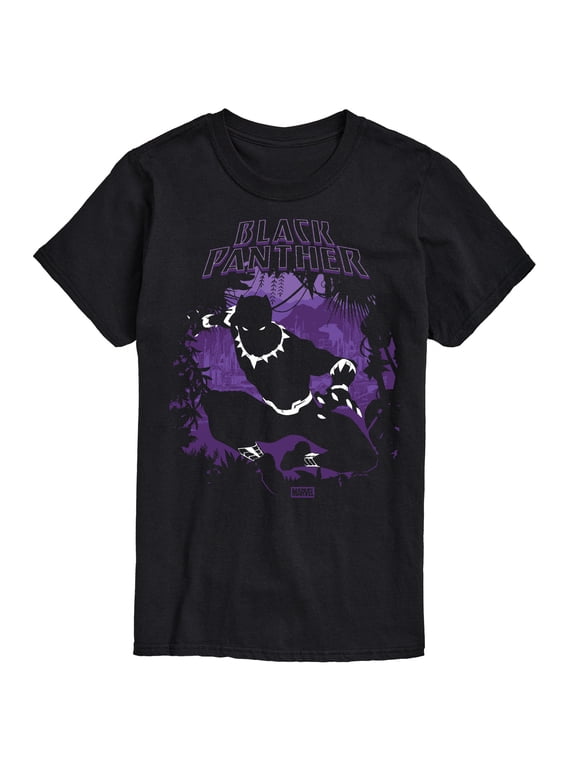 - Black Panther T'Challa Silhouette Men's Short Sleeve Graphic T-Shirt