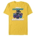 thumbnail image 1 of Marvel Black Panther Toony Have a Legendary Birthday - Short Sleeve Blended T-Shirt for Adults - Customized-Yellow, 1 of 5