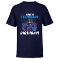 thumbnail image 1 of Marvel Black Panther Toony Have a Legendary Birthday - Short Sleeve T-Shirt for Kids - Customized-Navy, 1 of 5