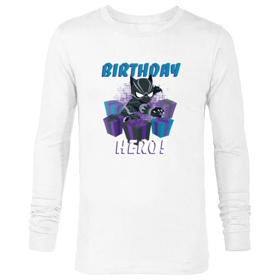 Marvel Black Panther Toony Party Birthday Hero - Long Sleeve T-Shirt for Men - Customized-White