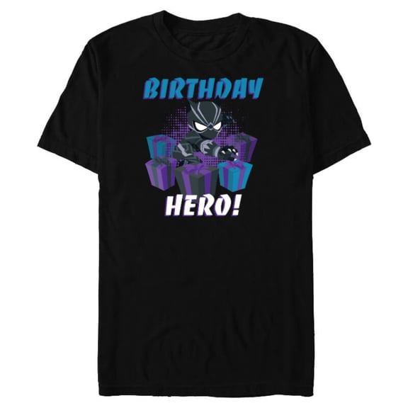 Marvel Black Panther Toony Party Birthday Hero - Short Sleeve Blended T-Shirt for Adults - Customized-Black