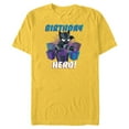 thumbnail image 1 of Marvel Black Panther Toony Party Birthday Hero - Short Sleeve Blended T-Shirt for Adults - Customized-Yellow, 1 of 5