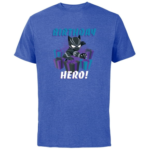Marvel Black Panther Toony Party Birthday Hero - Short Sleeve Cotton T-Shirt for Adults - Customized-Royal Heather