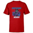 thumbnail image 1 of Marvel Black Panther Toony Party Birthday Hero - Short Sleeve T-Shirt for Kids - Customized-Red, 1 of 5