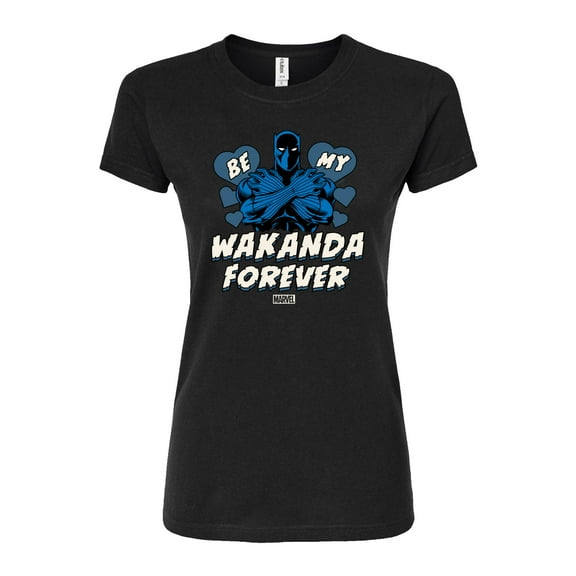 Marvel Black Panther - Valentine Be My Wakanda Forever - Juniors Fitted Graphic T-Shirt
