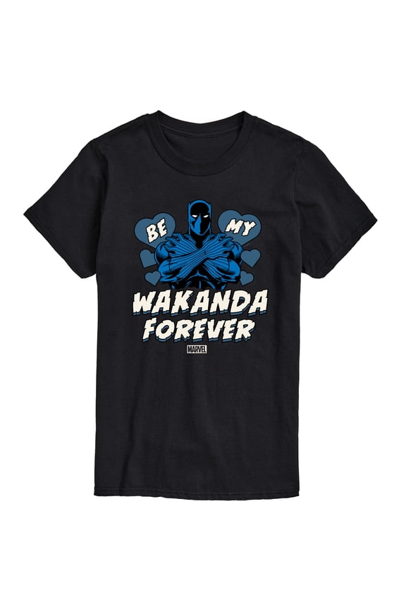 Black Panther - Valentine Be My Wakanda Forever - Men's Short Sleeve Graphic T-Shirt