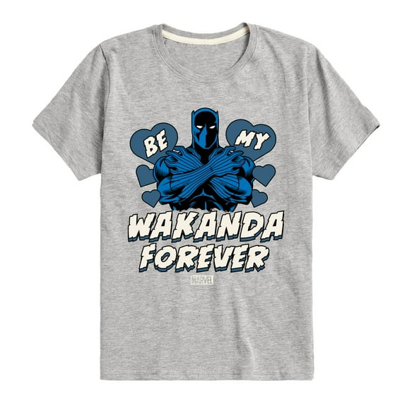 Marvel Black Panther - Valentine Be My Wakanda Forever - Toddler And Youth Short Sleeve Graphic T-Shirt
