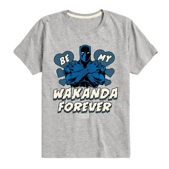 Marvel Black Panther - Valentine Be My Wakanda Forever - Toddler And Youth Short Sleeve Graphic T-Shirt