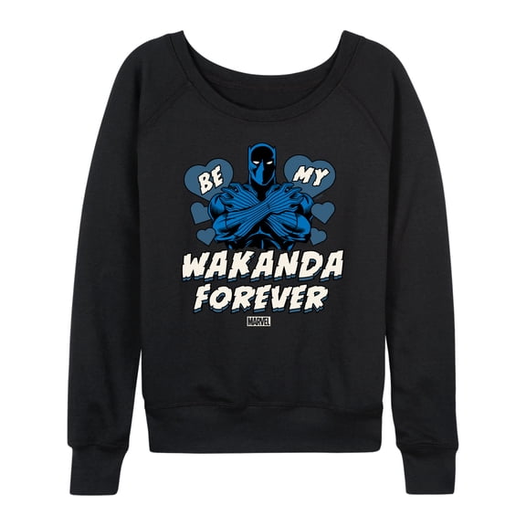 Marvel Black Panther - Valentine Be My Wakanda Forever - Women's French Terry Pullover Long Sleeve Shirt