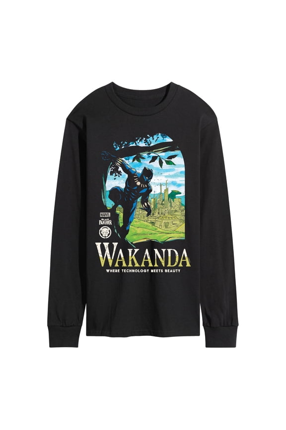 Black Panther - Wakanda Destination - Men's Long Sleeve Graphic T-Shirt