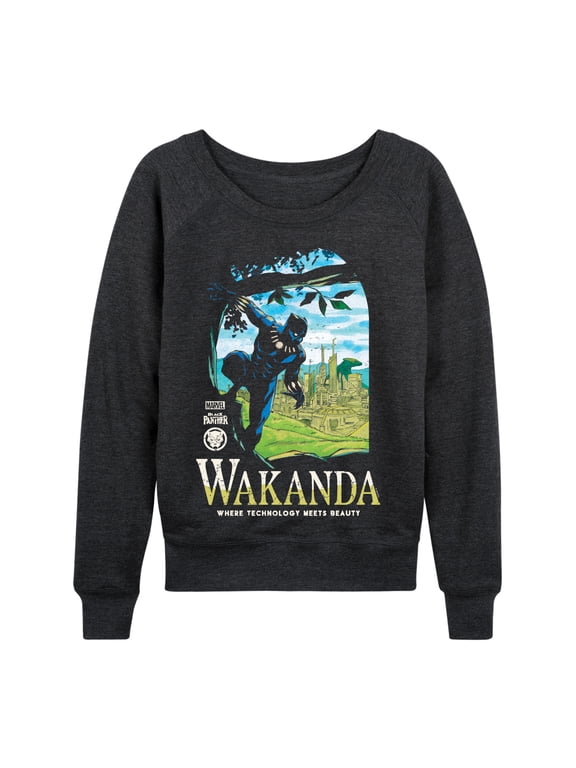 Black Panther - Wakanda Destination - Women's French Terry Pullover Sweatshirt