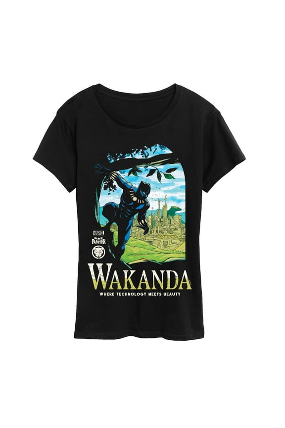 Black Panther - Wakanda Destination - Women's Short Sleeve Graphic T-Shirt