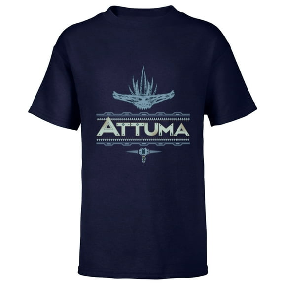 Marvel Black Panther: Wakanda Forever Attuma Atlantis Helmet - Short Sleeve T-Shirt for Kids - Customized-Navy