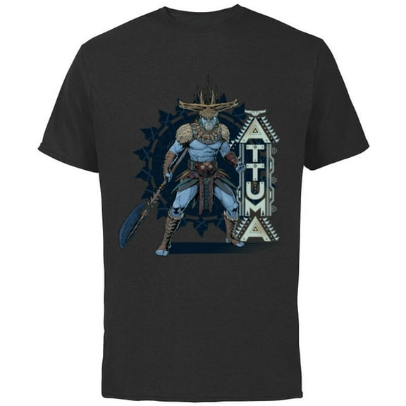 Marvel Black Panther: Wakanda Forever Attuma Atlantis Iconic - Short Sleeve Cotton T-Shirt for Adults - Customized-Black