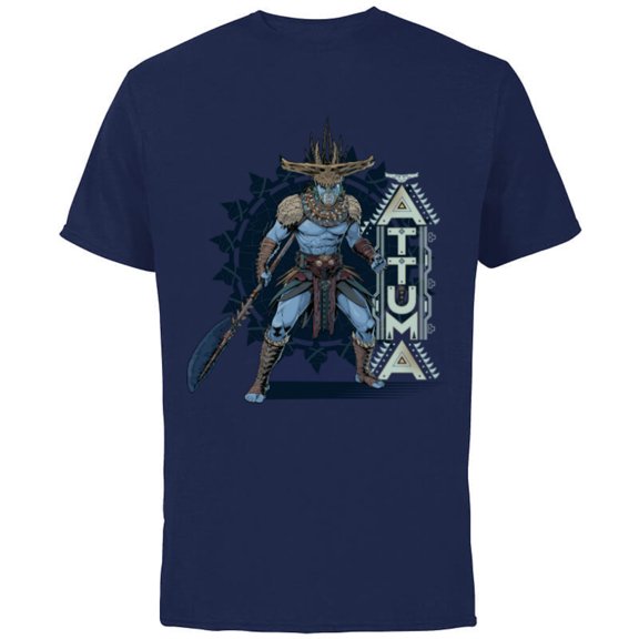Marvel Black Panther: Wakanda Forever Attuma Atlantis Iconic - Short Sleeve Cotton T-Shirt for Adults - Customized-Navy